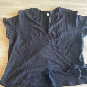 Old Navy black wrap shirt